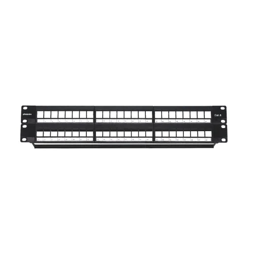 Phoenix patch panel vacio para rack de 48 puertos categoria 6 1u