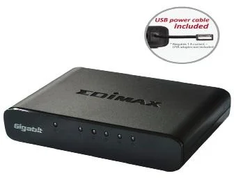 Switch 5 puertos edimax 10 - 100 - 1000 usb