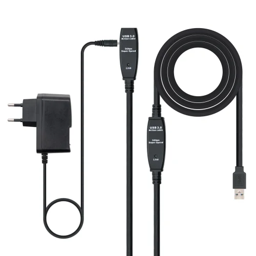 Cable nanocable prolongador alargador usb 3.0 con amplificador tipo a - m - a - h 10m.