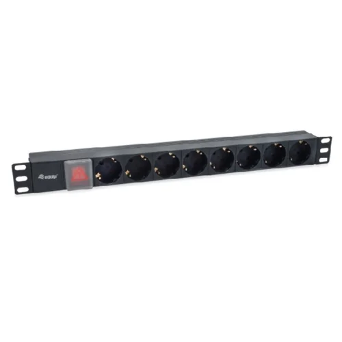 Regleta equip rack 19 pulgadas 1u 8 tomas con interruptor cable iec 14 especial sai