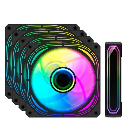 Ventilador caja coolbox infinity pro argb 4 x 120mm