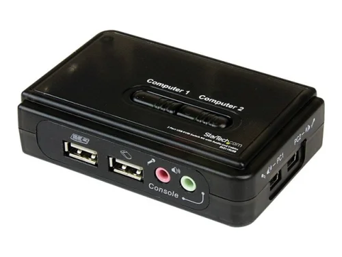Conmutador kvm startech 2 puertos todo incluido