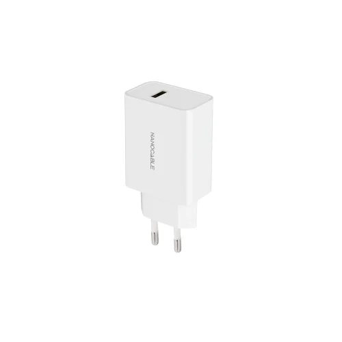 Cargador nanocable usb - a 5v - 2.1a blanco 10w