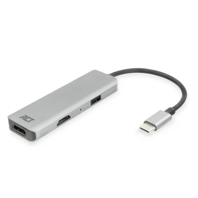 Adaptador usb - c a 2 hdmi 4k act connectivity