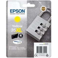 Cartucho tinta epson c13t35944010 amarillo xl durabrite ultra ink 35xl - 1900 paginas - candado