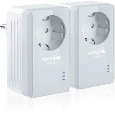 Pack x2 adaptadores de red linea electrica 500mbps powerline con enchufe tp - link